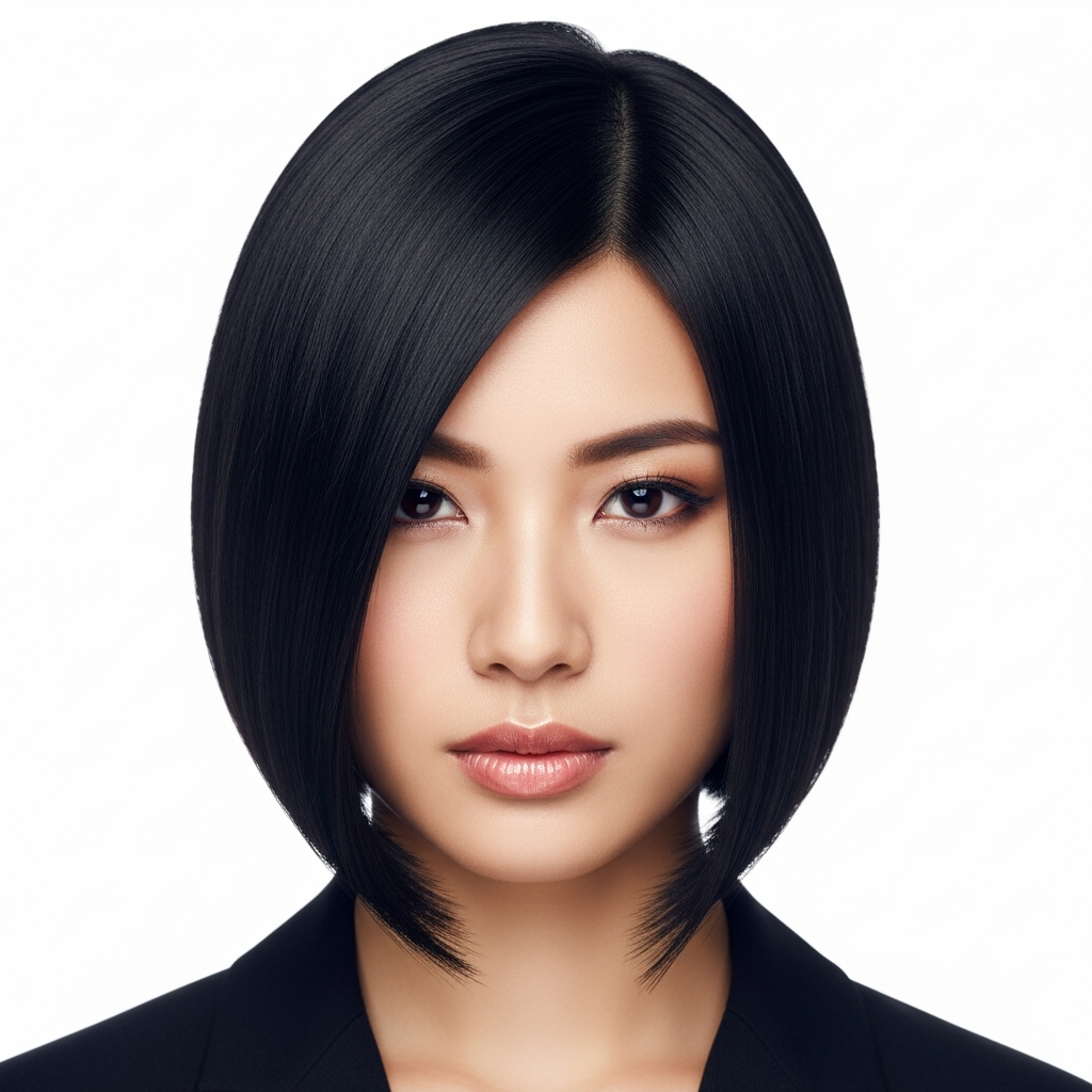 モード黒髪ボブ